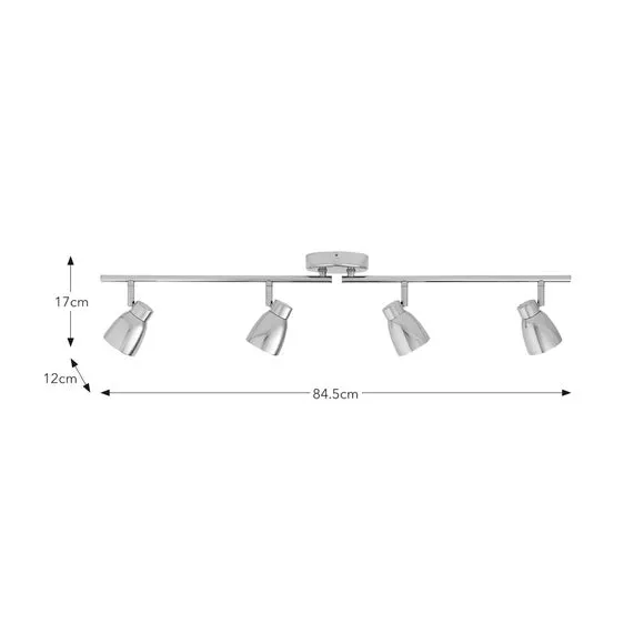 Alto 4 Light Semi Flush Spotlight Bar 6