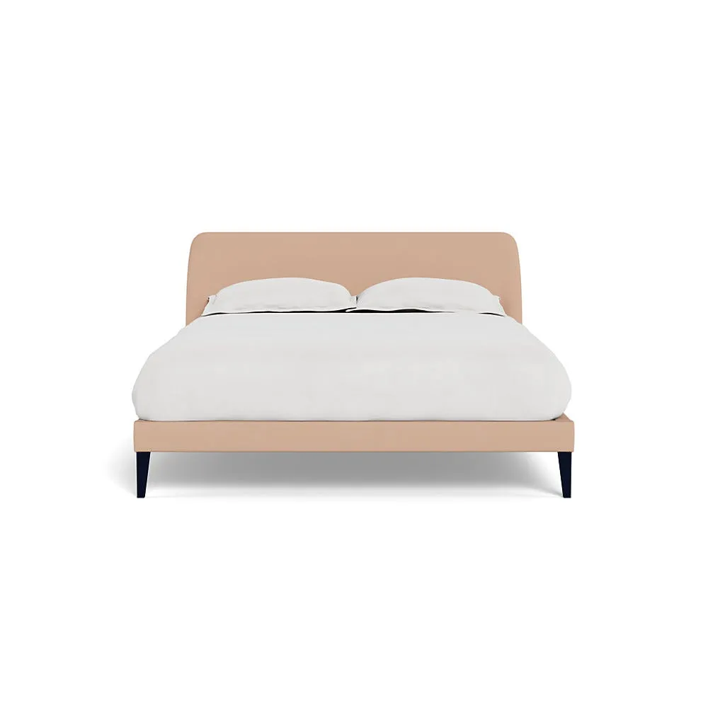 Heal's Wallis Bedstead King Capelo Linen-Cotton Rosedale Black Painted Oak Feet