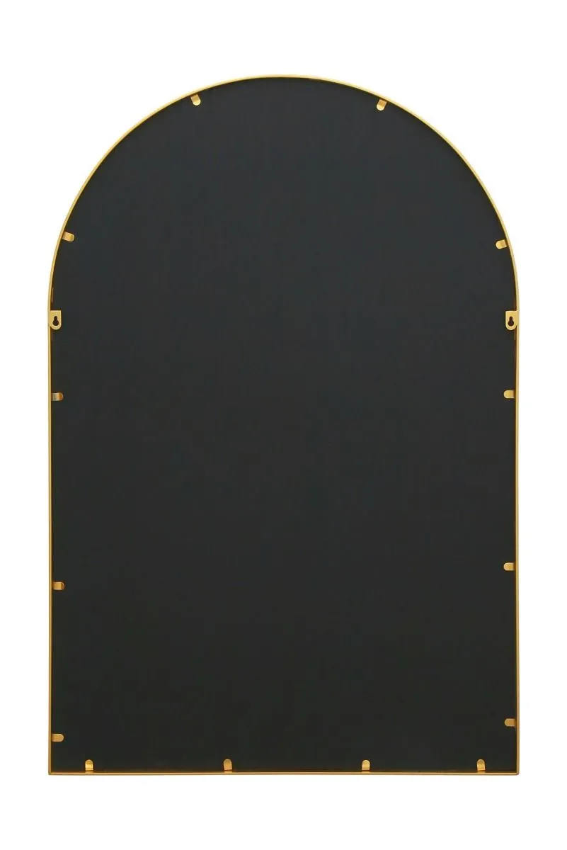 MirrorOutlet Gold Metal Framed Arched Window Wall Garden Mirror (120CM X 80CM) 3