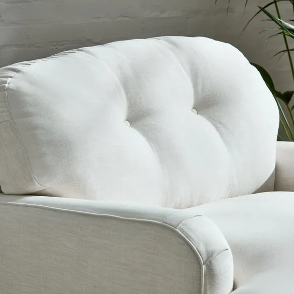 Martha Faux Linen Snuggle Chair 6