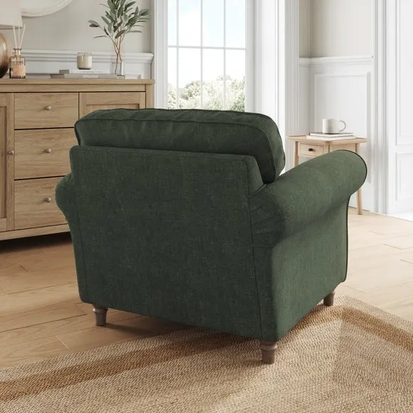 Flori Tonal Plush Chenille Armchair 3