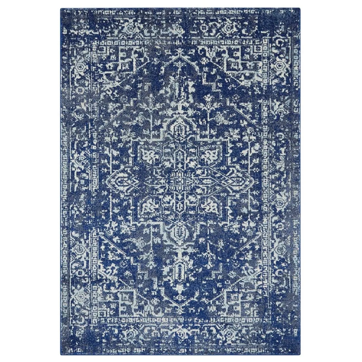 Medallion Navy 120X170Cm Rug, Square Polypropylene | Barker & Stonehouse 2