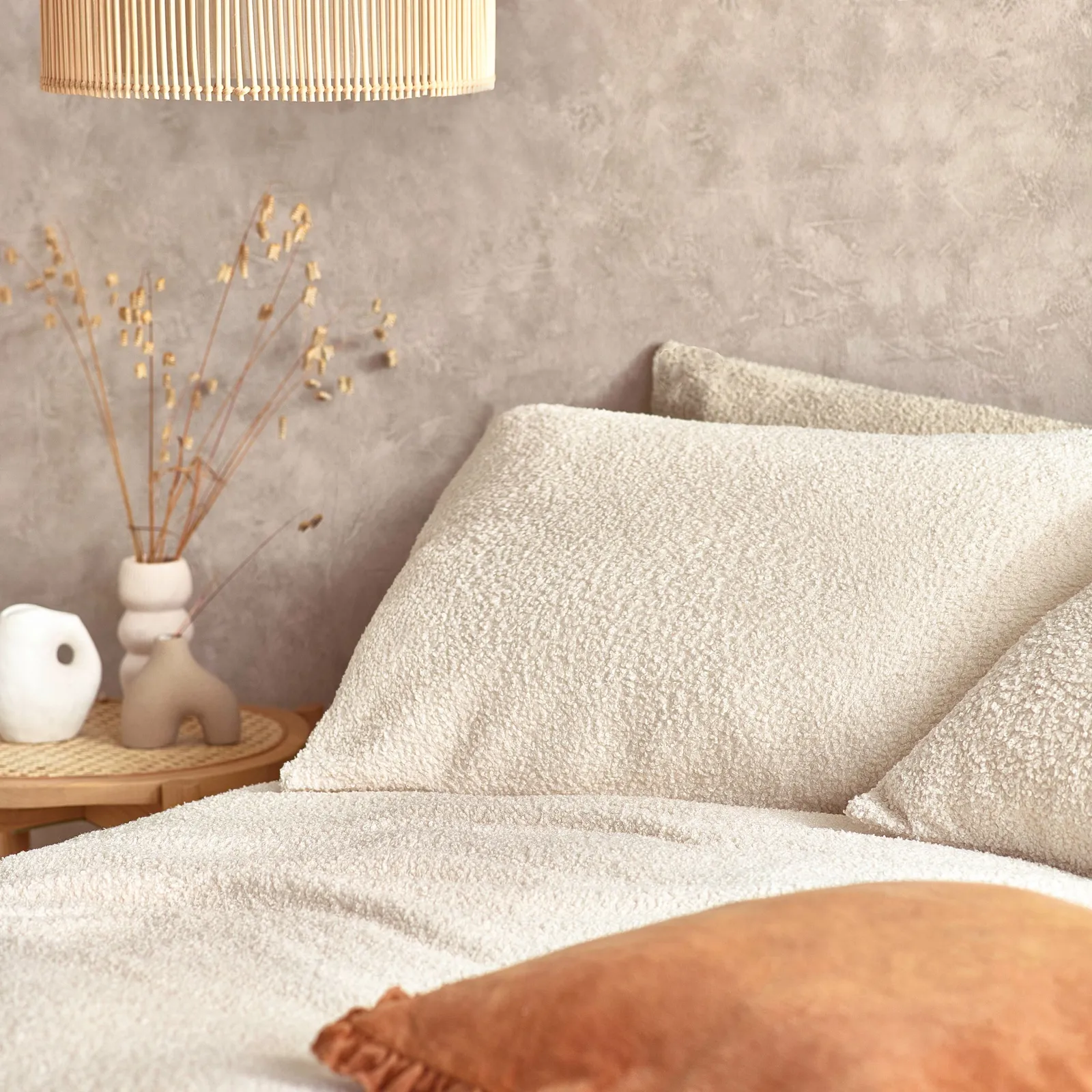 Yard Boucle Textured Duvet Cover Set in Ecru 4