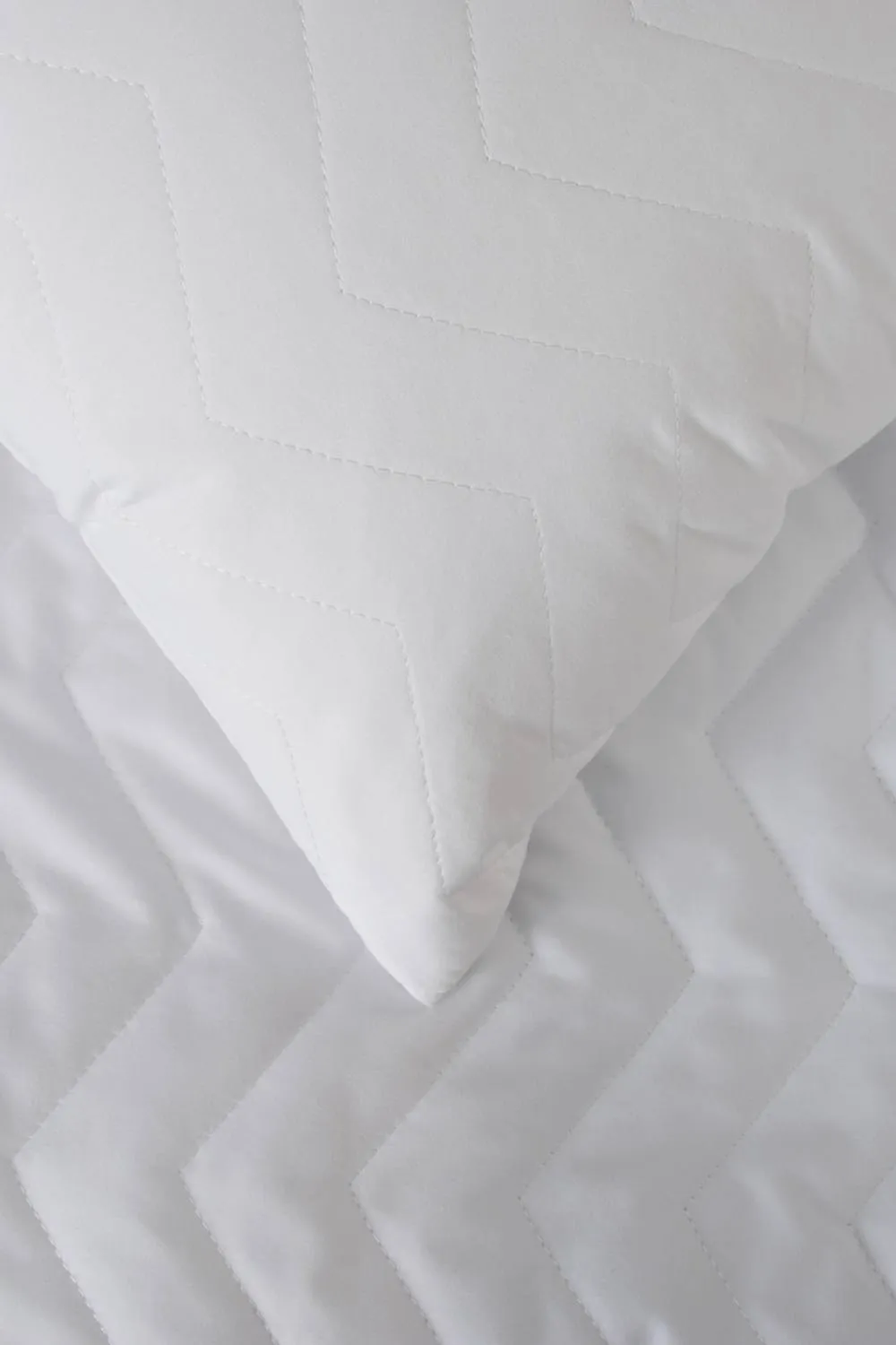 The Lyndon Company Waterproof Quilted Pillow Protector Pair | Deyongs 1846 in White 2