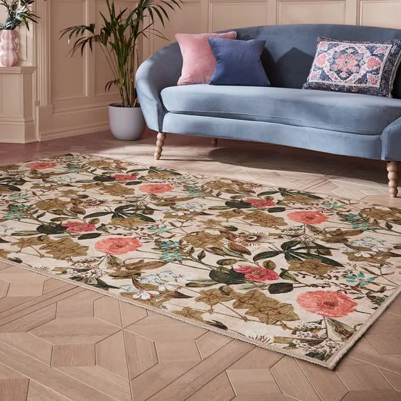 Clarke and Clarke Passiflora Washable Rug 1