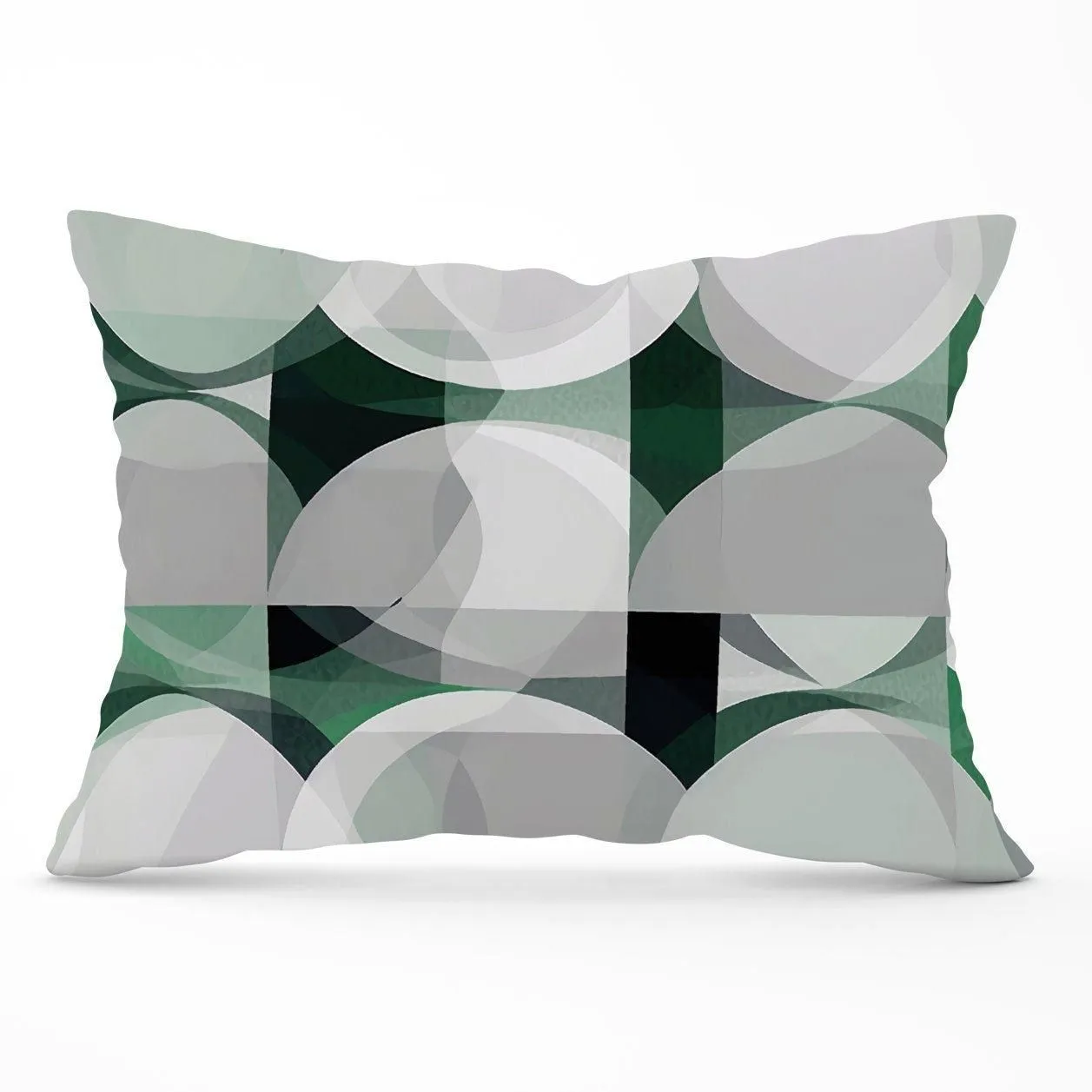 Warren Reed - Designer Geometric Grey Green Cushions