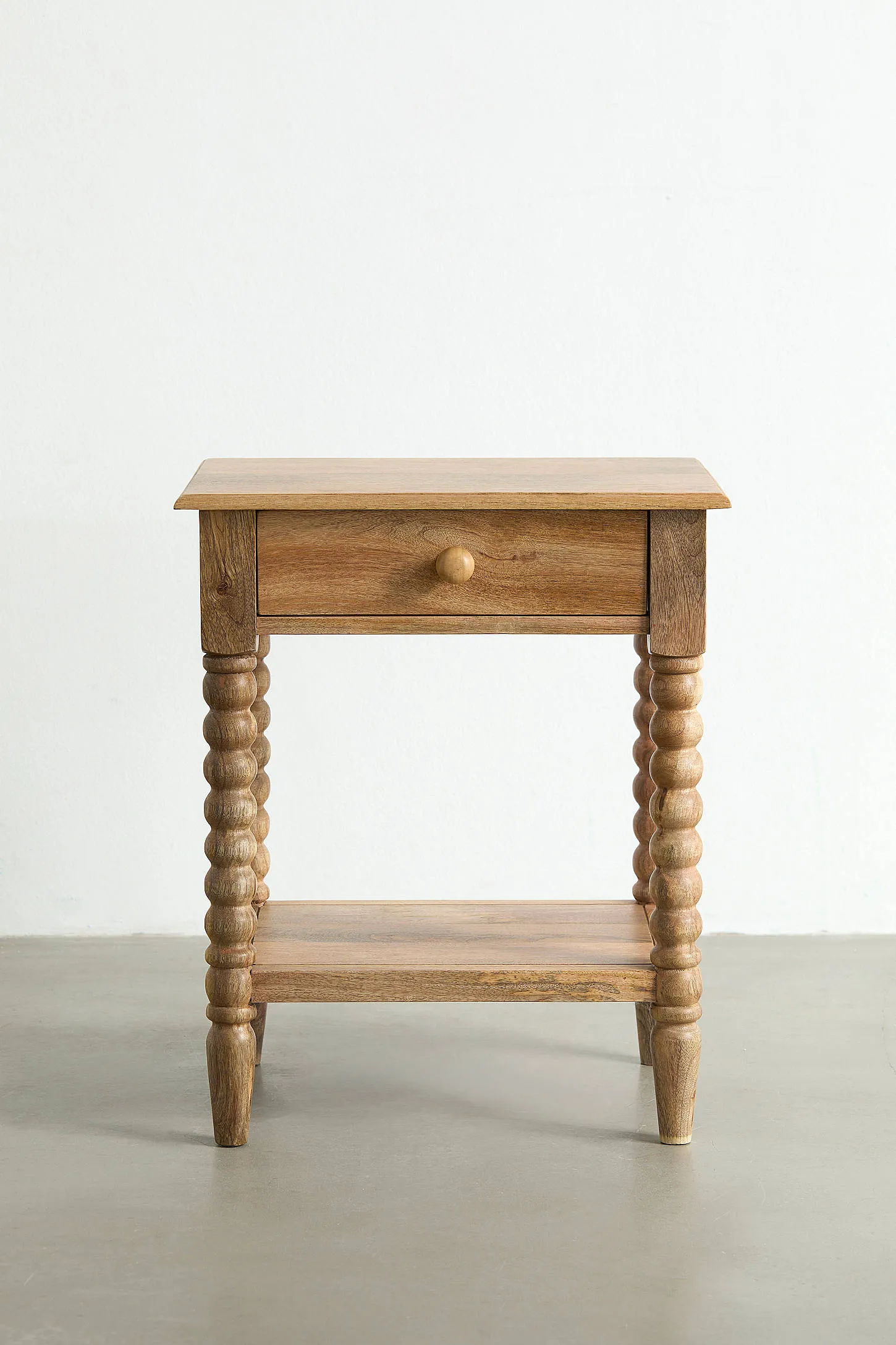 Neutral Spindle Nightstand - Neutral 2