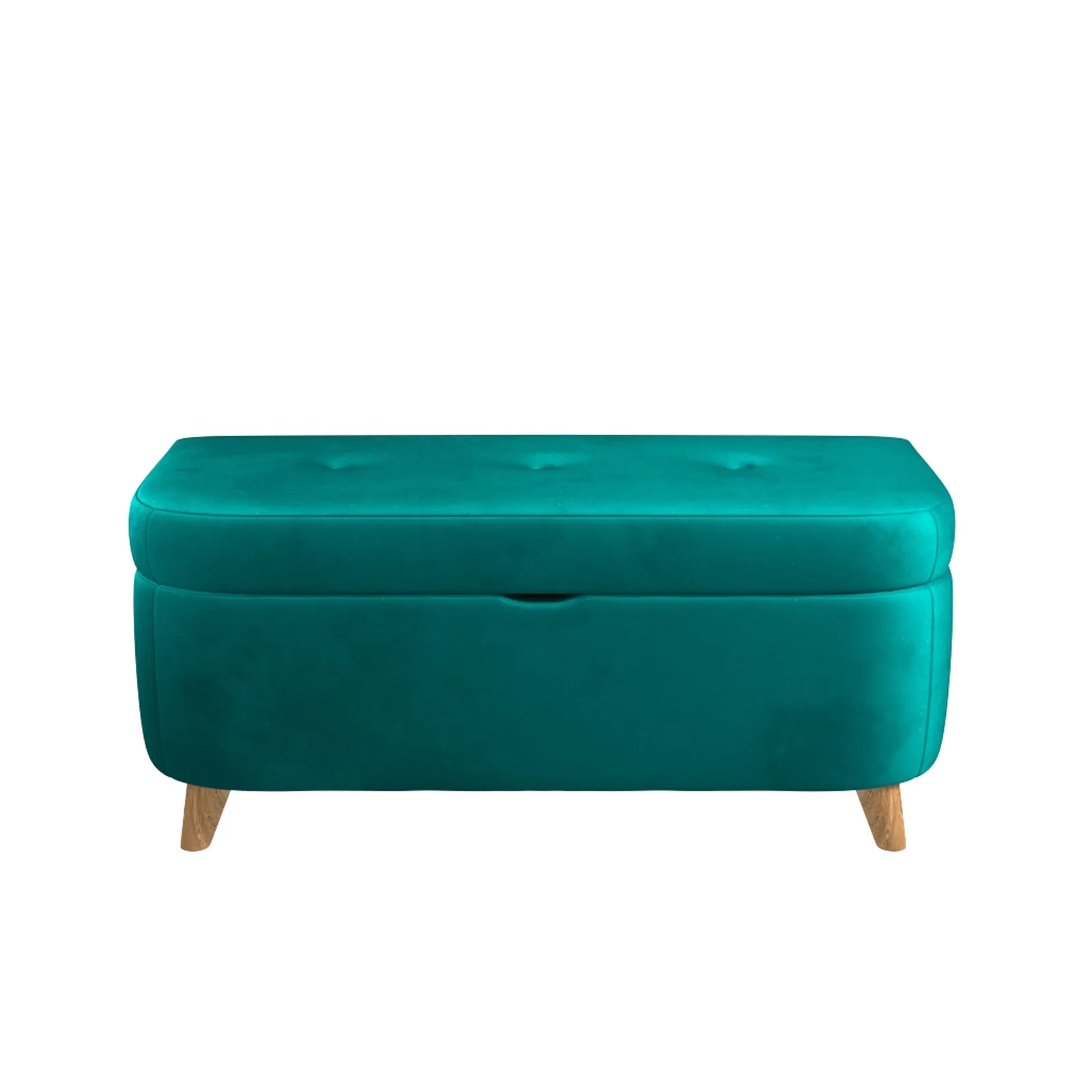 Halston Velvet Ottoman Green
