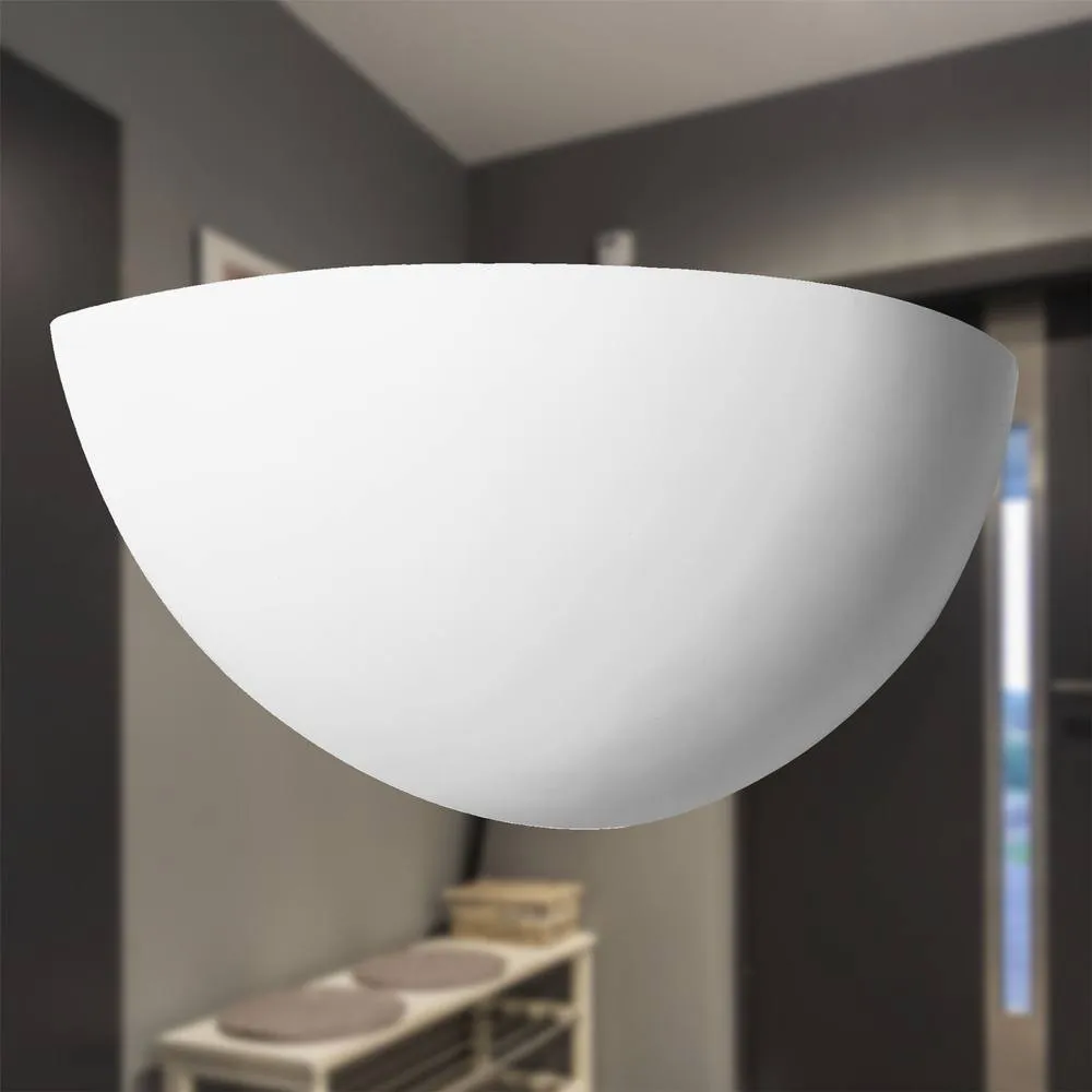 First Choice Lighting Set of 2 Eclipse - White Plaster E14 Wall Lights 4