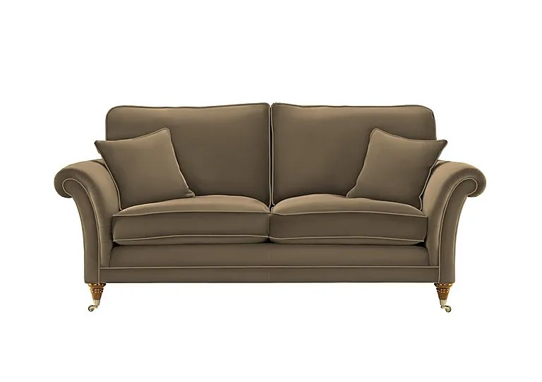 Burghley Large 2 Seater Leather Sofa - Como Sage