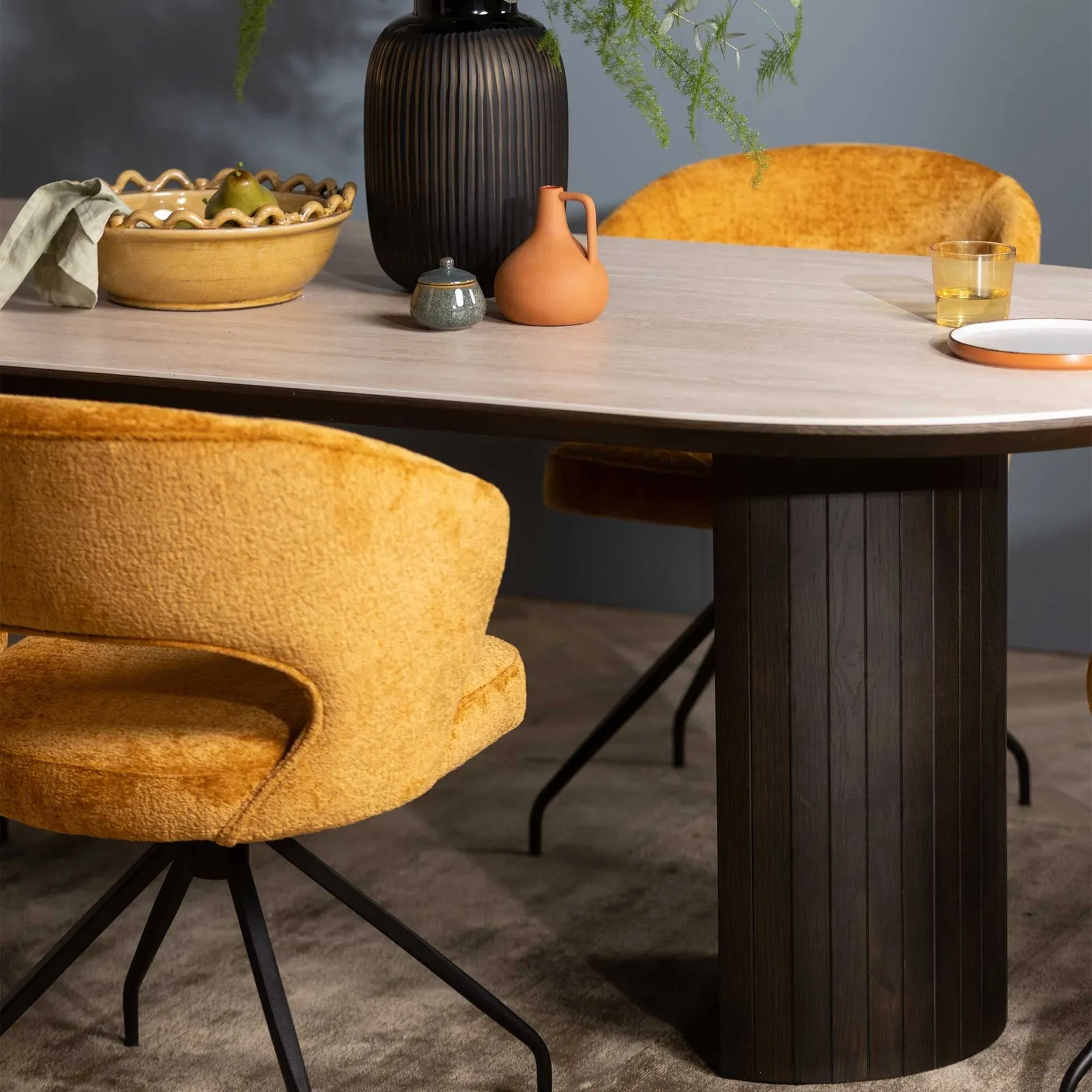 Kita Fixed Dining Table, Round, Wood | 220cm | Barker & Stonehouse 5