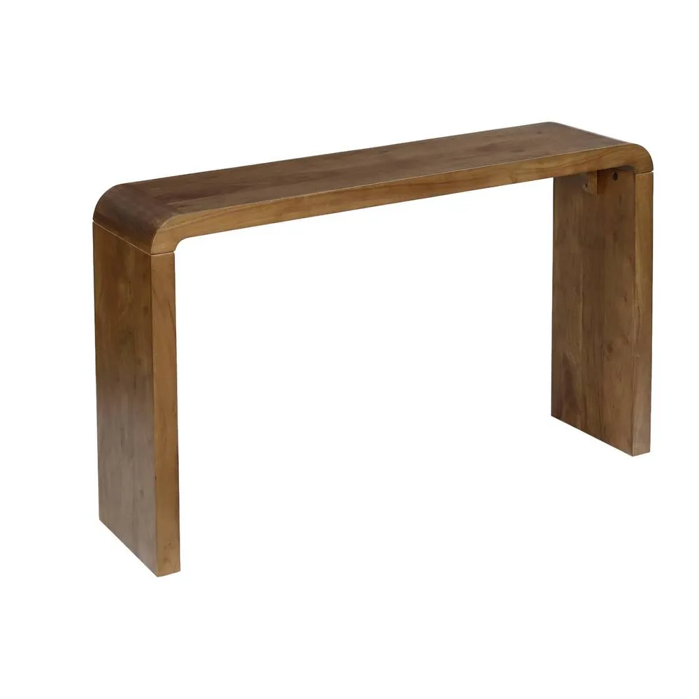 sweeek Exotic Acacia Wood Console in Dark Brown 2