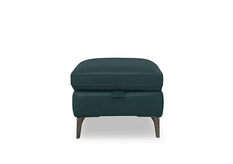 Morgan Leather Storage Footstool