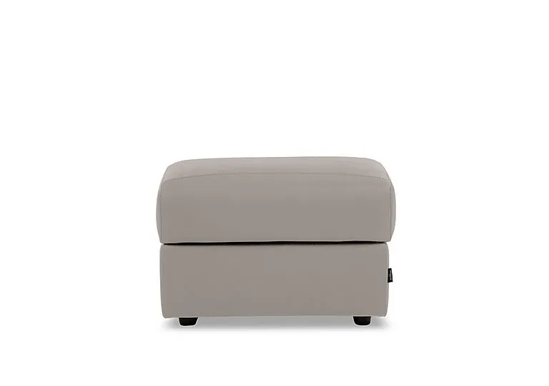 Canto Rectangular Leather Storage Footstool