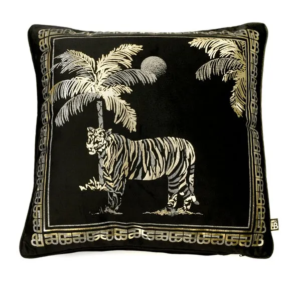 Laurence Llewelyn-Bowen Tiger Tiger Black Cushion 3