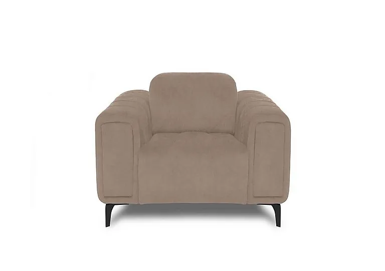 Elphaba Fabric Chair with Storage Arms - Manhattan Nutmeg