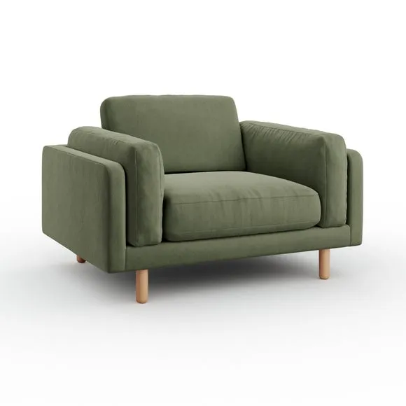 Newton Matte Plush Velvet Snuggle Chair 6