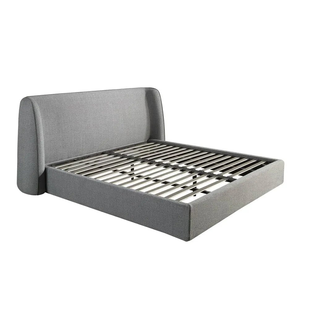 Angel Cerda Dark Grey Upholstered Double Bed
