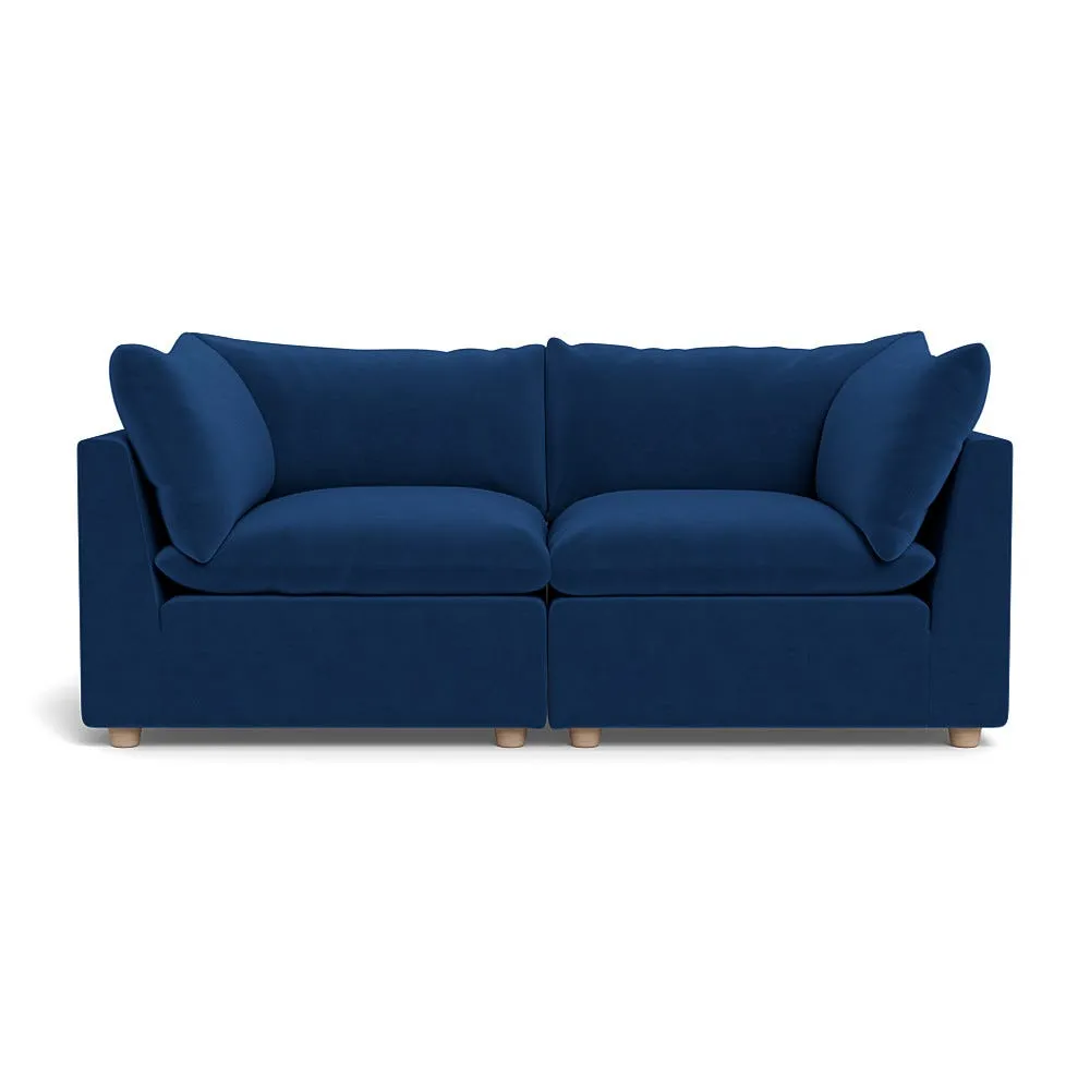 Heal's Astrid 3 Seater Sofa Velvet Petrol Natural Beech Feet 1