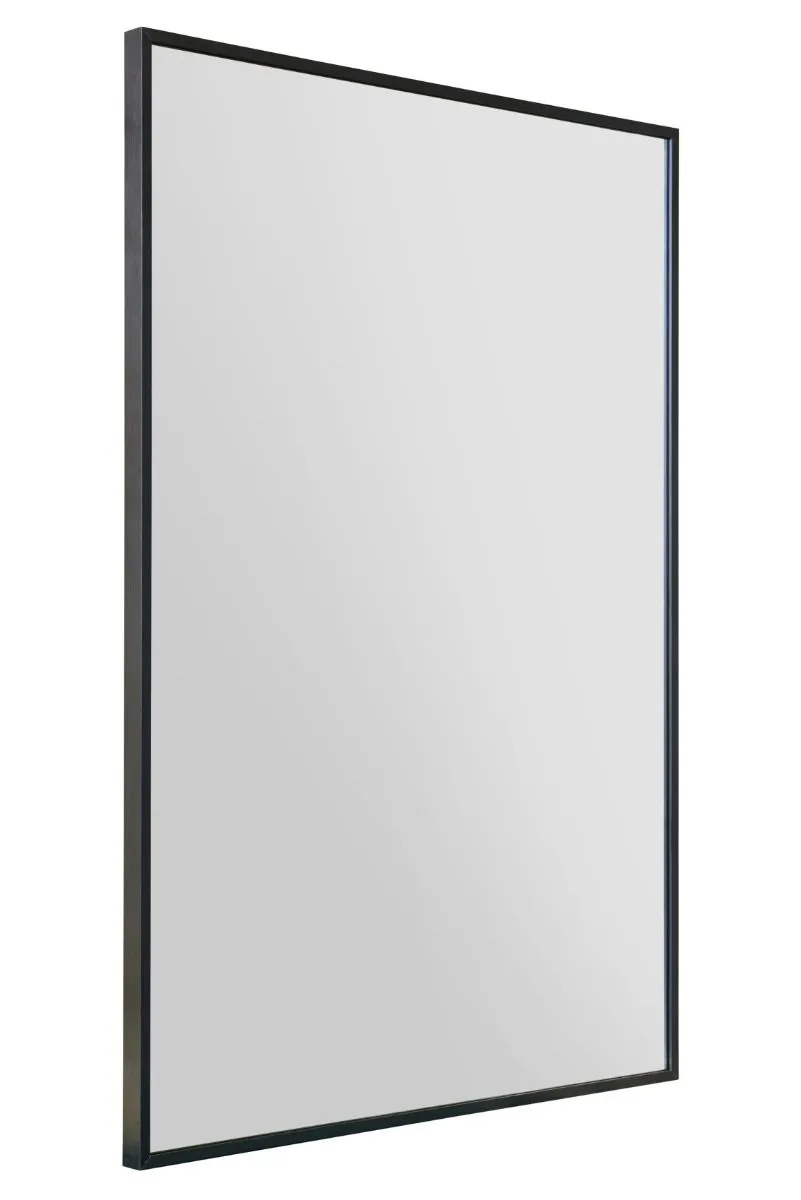 MirrorOutlet The Artus - Black Aluminium Edged Wall Mirror 35" X 24" (90CM X 60CM) 3