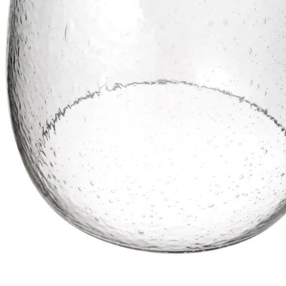 Pacific Lifestyle Beja Organic Shape Tall Clear Bubble Glass Pendant, Clear 4