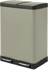 Colter Soft Close Double Recycling Pedal Bin, 2 x 30L, Sand