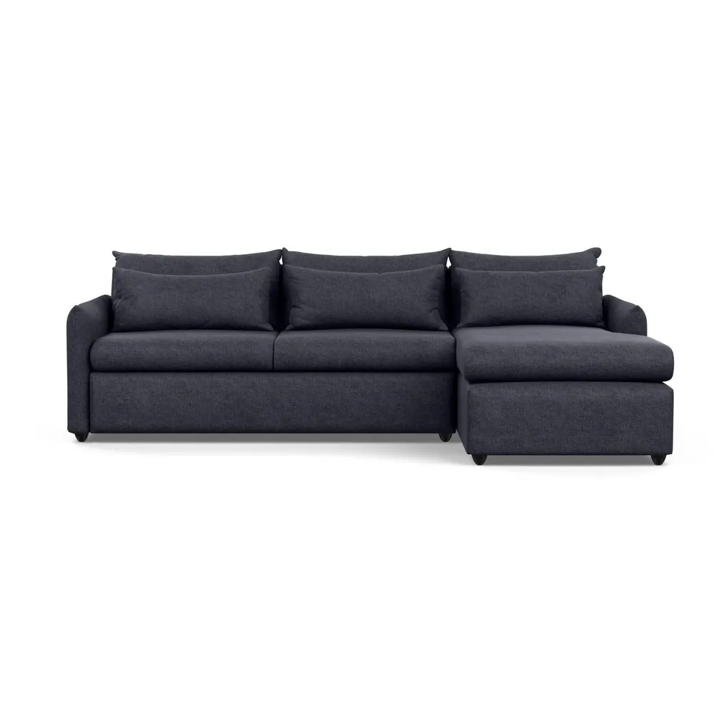 Heal's Pillow Large Right Hand Corner Chaise Texture Soot Black Feet