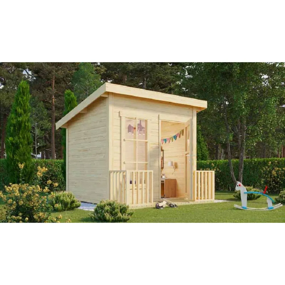 Lasita Maja Ltd Flipp-Log Cabin, Garden Room, Home Office - L230xW190.6xH188.1 cm in Natural