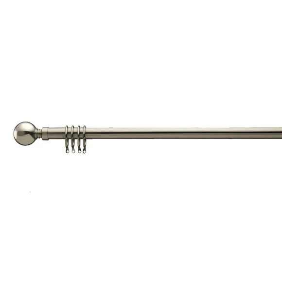 Ashton Fixed Metal Curtain Pole with Rings