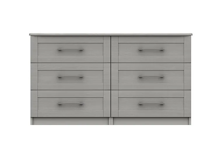 Fenchurch 6 Drawer Wide Chest - Light Grey