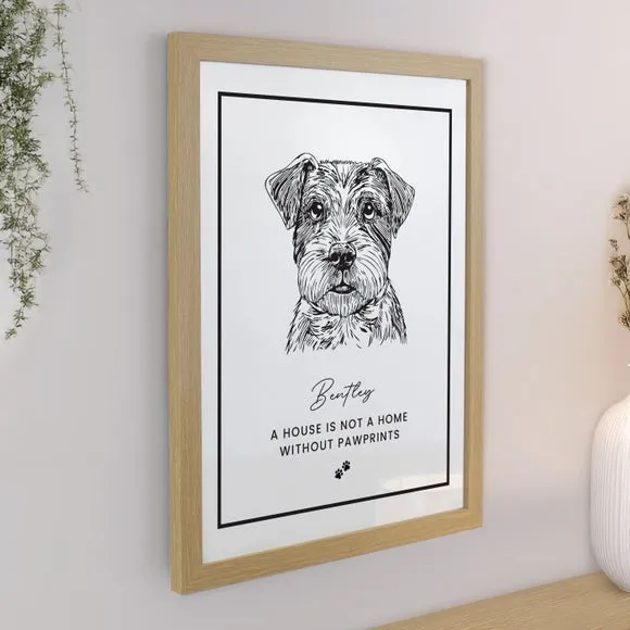 Personalised Dog Breed Framed Print 4