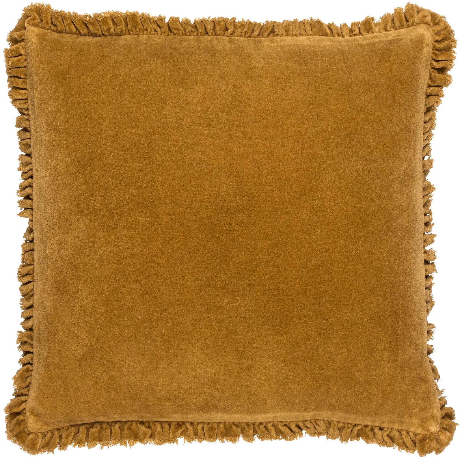 Yard Bertie 100% Cotton Velvet Cushion in Yellow 2