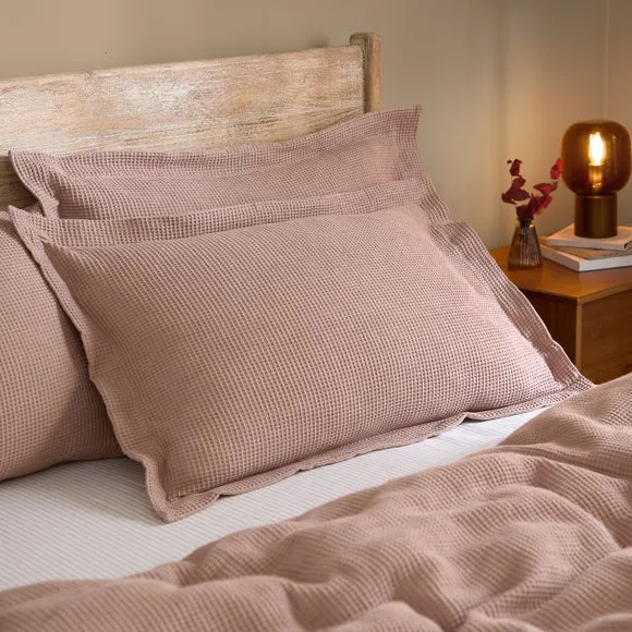 Yard Hebden Waffle 100% Cotton Standard Pillowcase Pair