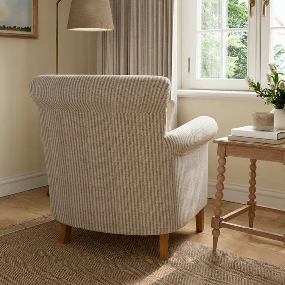 Alba Churchgate Herringbone Stripe Armchair 2