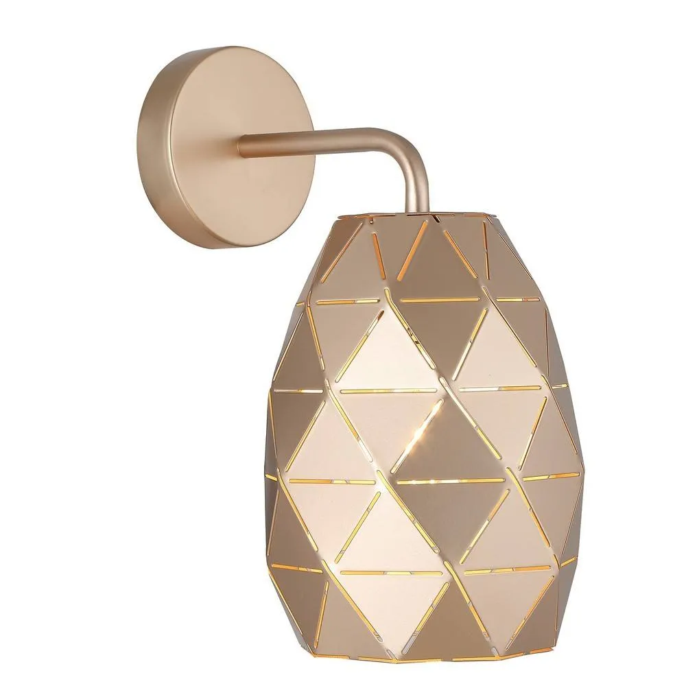Netlighting Modern Dome Wall Lamp Golden Champagne 1 Light E27 in Gold 2