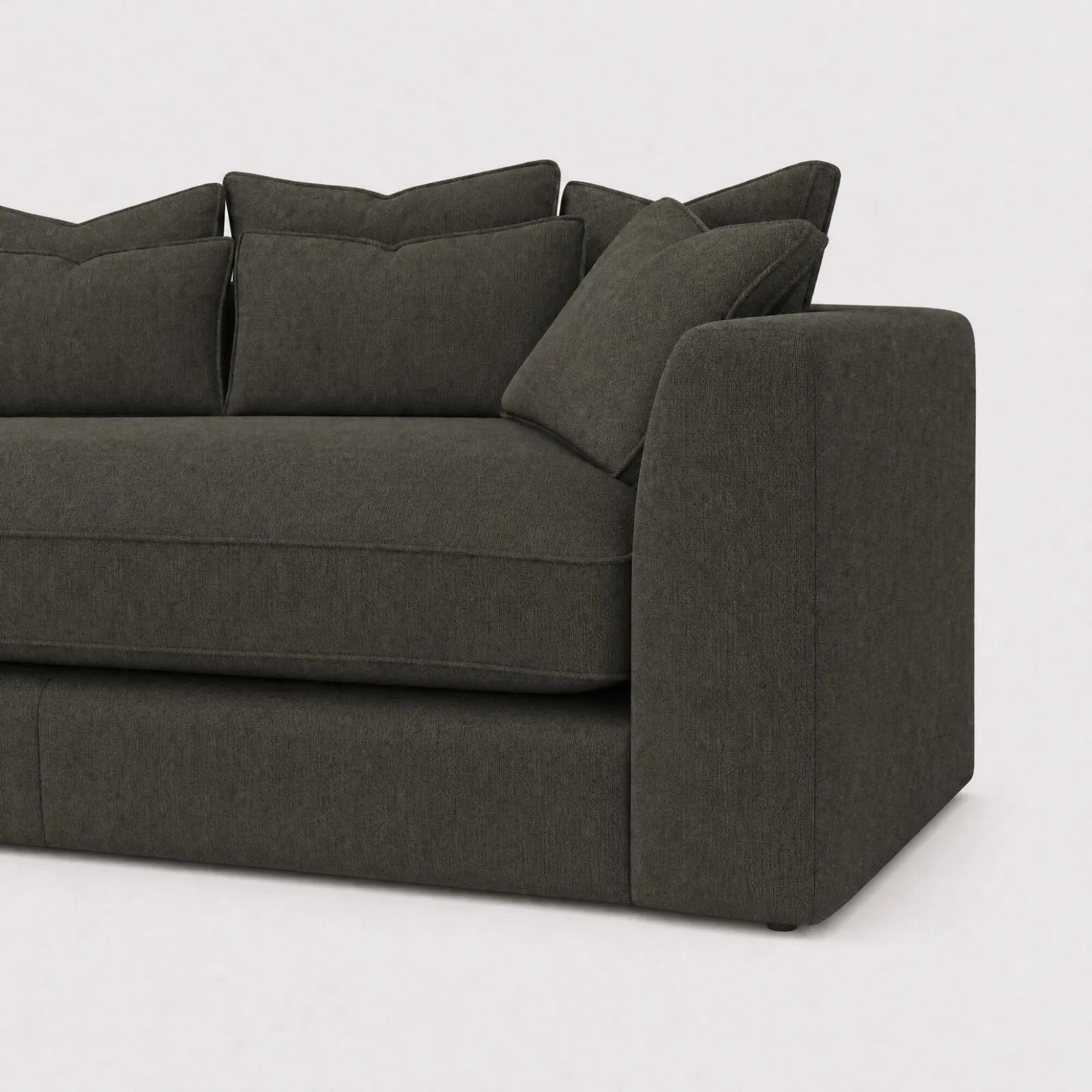 Harrington 1 Arm Small Modular Sofa Right, Green Fabric | Barker & Stonehouse 2