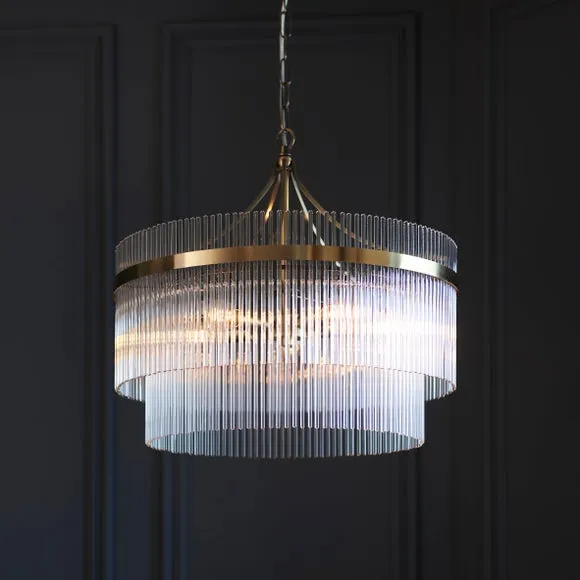 Return - Vogue Langdon 5 Light Chandelier, Brass