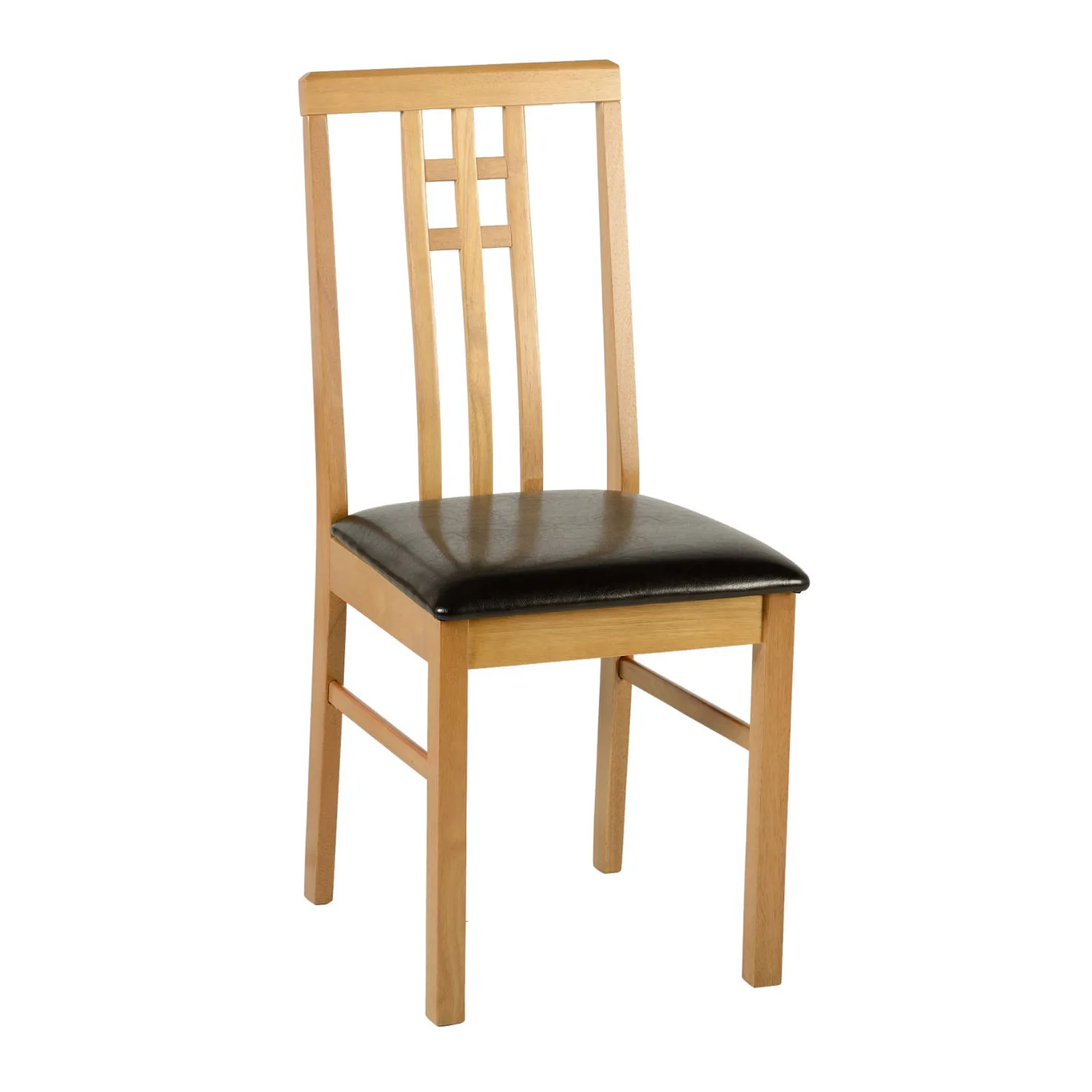 Vienna Dining Chair Brown PU Leather Natural/Brown