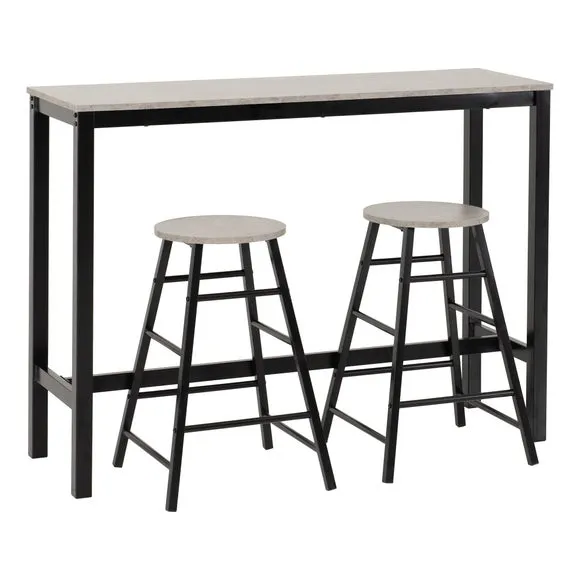 Athens 2 Seater Rectangular Bar Table with 2 Stools 2