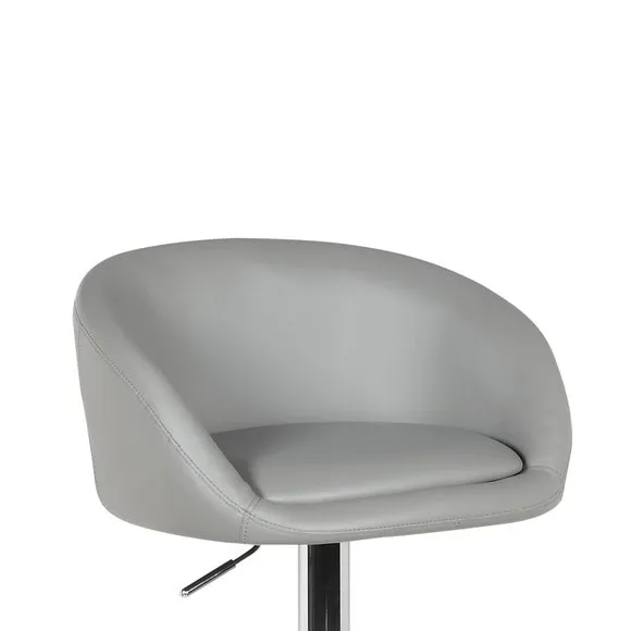 Apollo Adjustable Height Swivel Bar Stool, Faux Leather 5