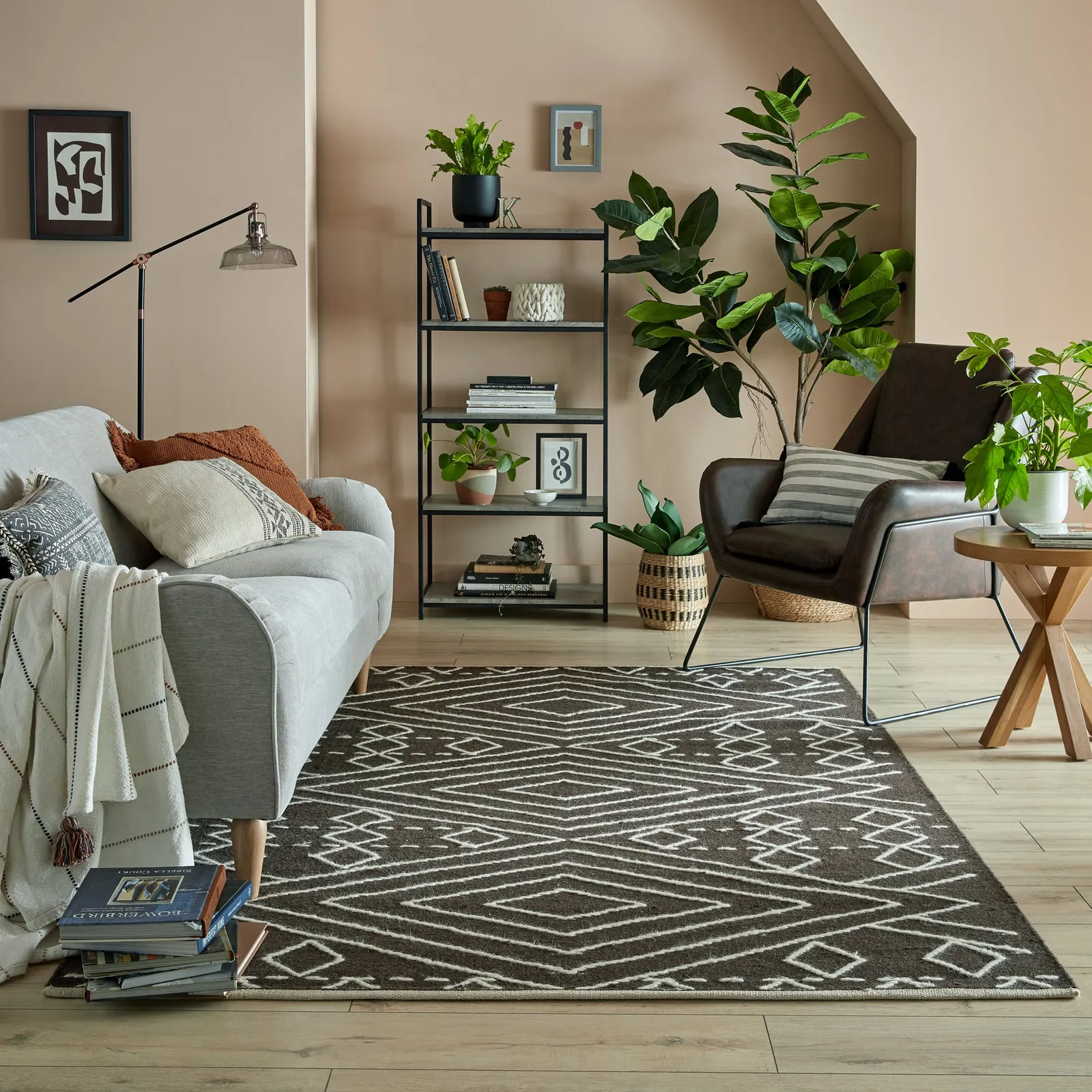 Journey Wool Rug Black and White