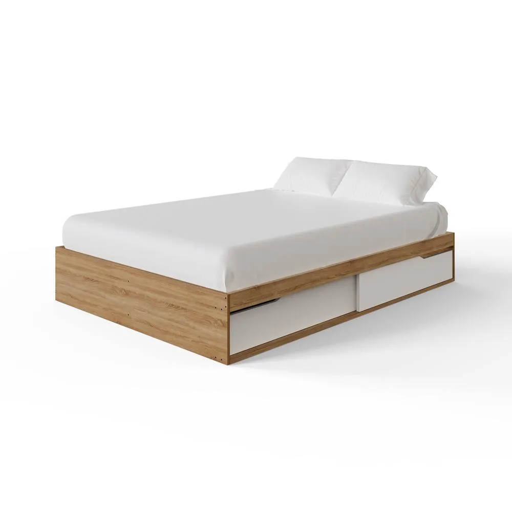 GFW Kai Platform Storage Bed in Brown 4