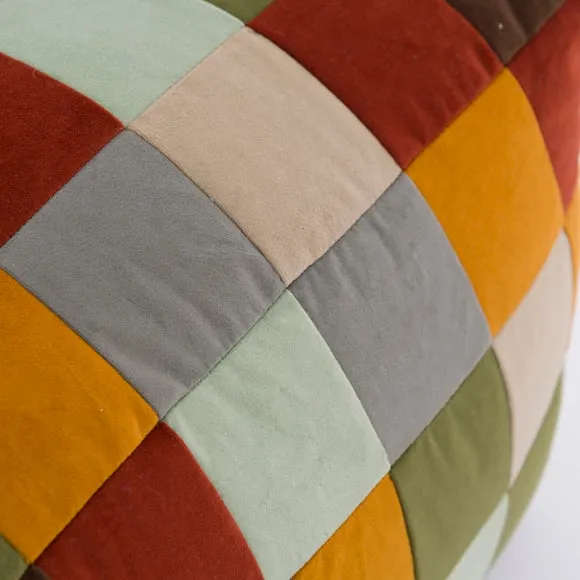Eliza Patchwork Cube Pouffe 3
