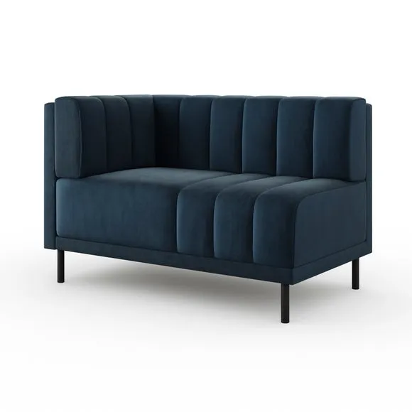 Amali Corner Dining Bench, Matte Plush Velvet 6