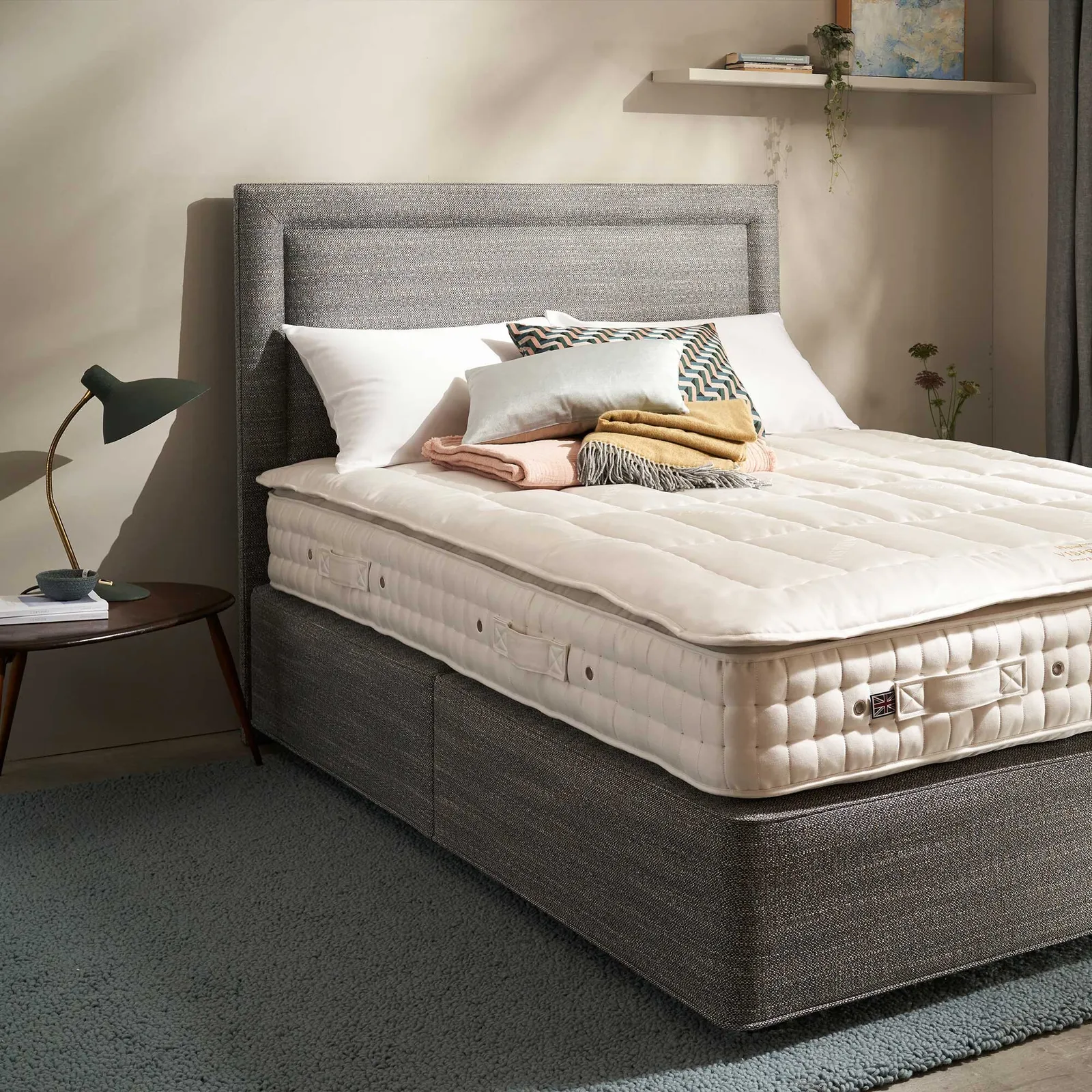 Vispring Heaven Super King Size Mattress Topper 182X200Cm, White | Barker & Stonehouse 2