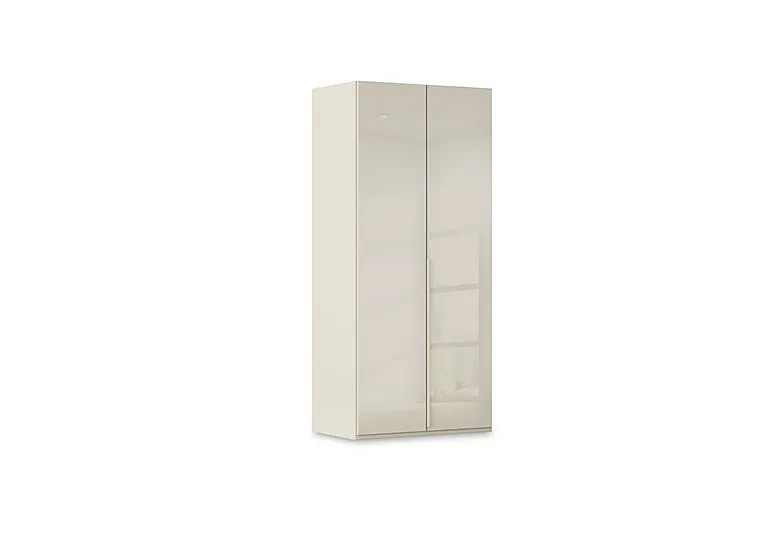 Haven 101cm 2 Door Hinged Wardrobe with Glass Doors