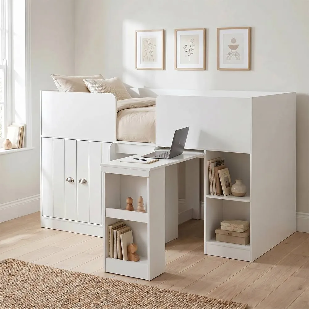 Seconique Orlando Study Bunk in White