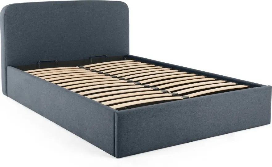 MADE Essentials Besley Super King Size Bed with Storage, Aegean Blue