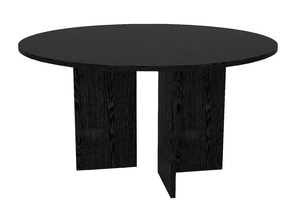 Vente-unique Round Dining Table Seats 6 - Black - TOPANIA 5