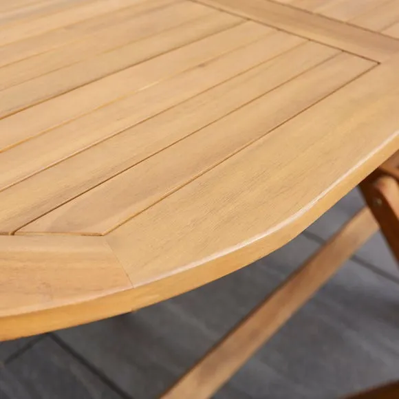Vienna 6 Seater Wooden Garden Dining Set with Folding Table 6